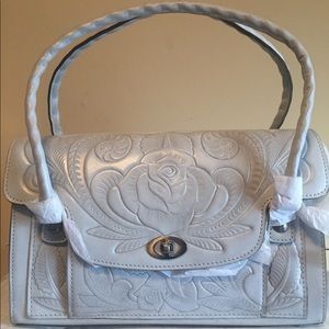 Patricia Nash Light Grey Sanabria Satchel